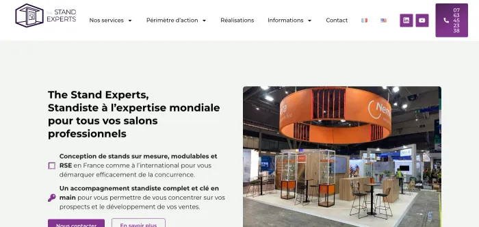 Page d'accueil du site The Stand Experts