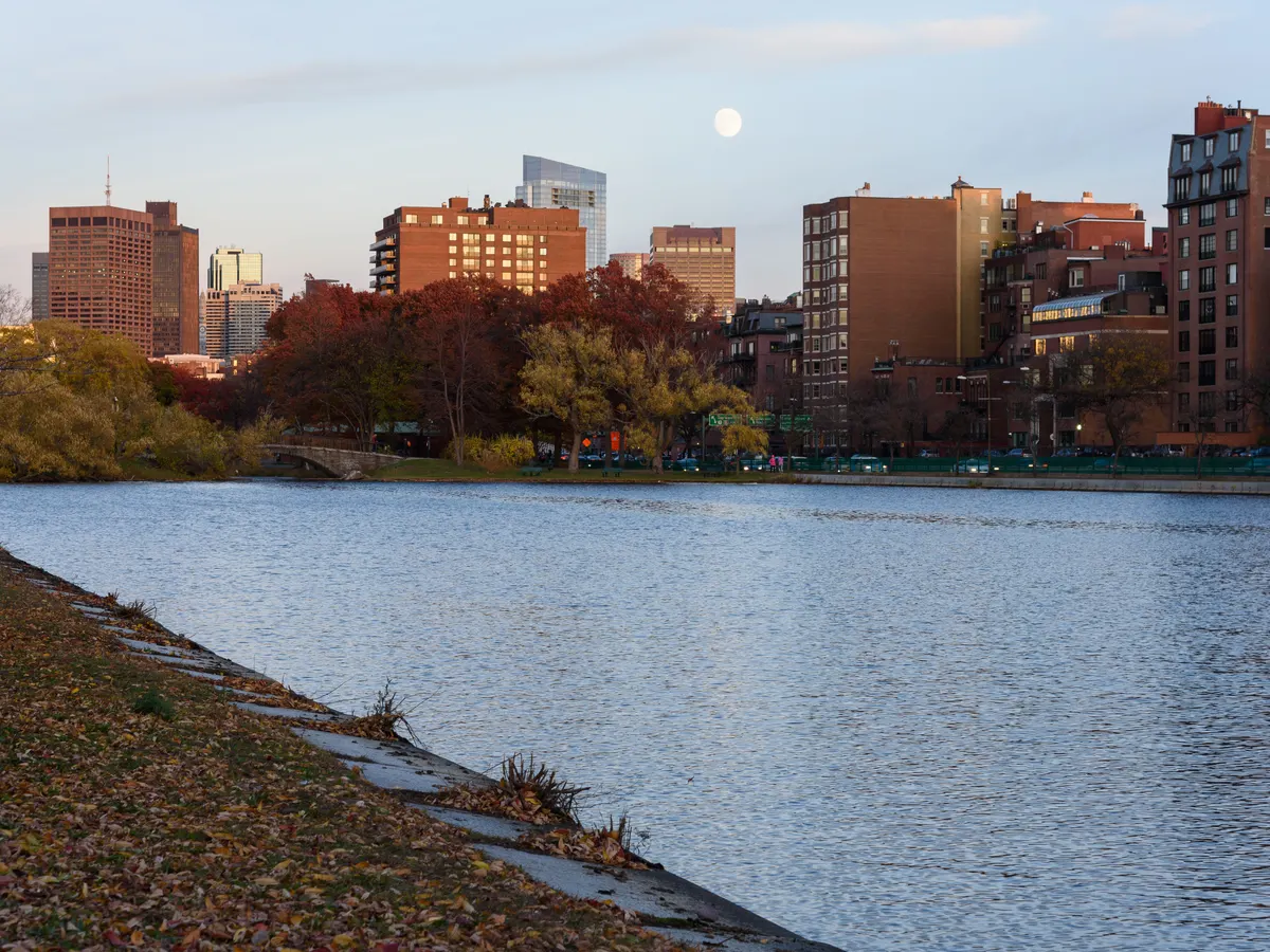 Boston: the Charles River Esplanade and the Back Bay skyline