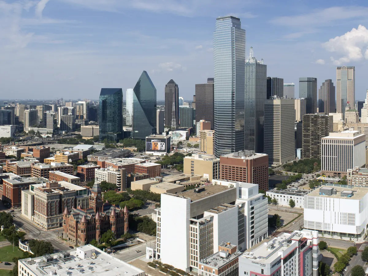 Dallas: the downtown skyline seen from Reunion Tower