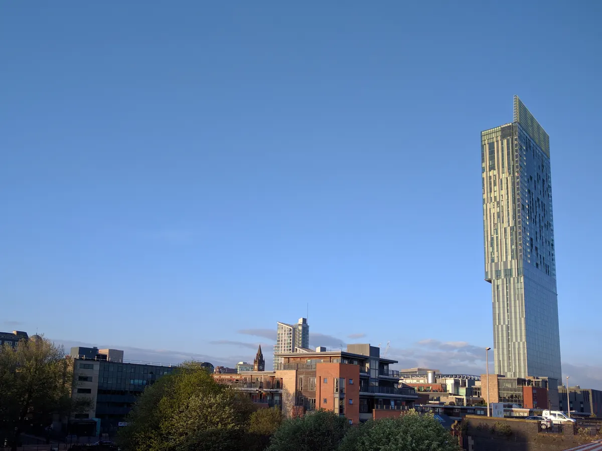 Manchester: Beetham Tower and the Deansgate skyline